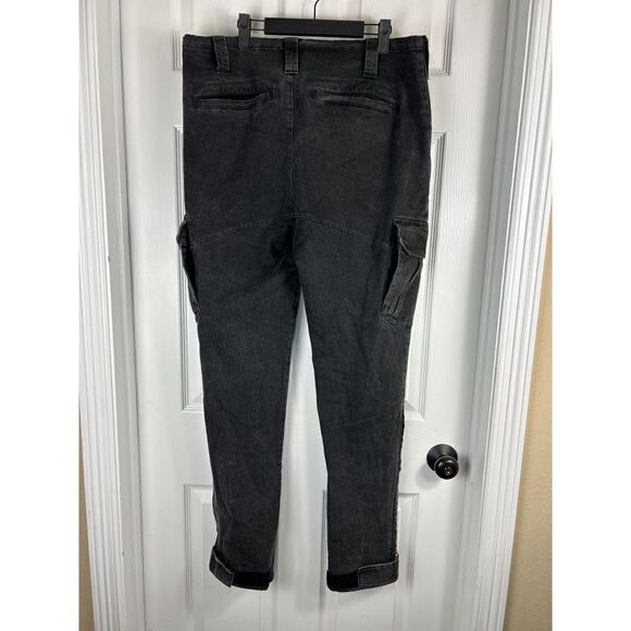 Rta Mens Otis Pants Distressed Black Charcoal Sz XL Cargo Urban Designer Jean E - Picture 2 of 12